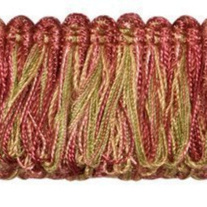 Countryside Looped Fringe Coral by Europatex Fabric
