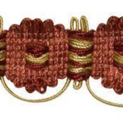 Basketweave Border Col. Crimson by Europatex Fabric Countryside 50% Polyester / 50% Rayon China See Sample Horizontal: N/A and Vertical: N/A 1.25 inches  - Fabric Carolina -