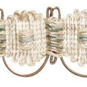 Basketweave Border Col. Surf by Europatex Fabric