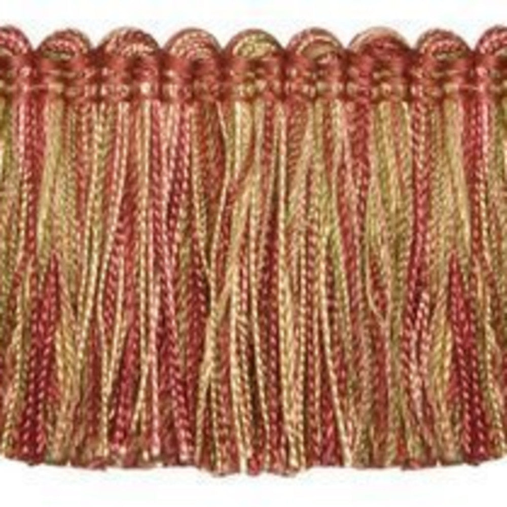 Countryside Brushed Fringe Coral by Europatex Fabric Countryside 50% Polyester, 50% Rayon 2.00 inches - Fabric Carolina -