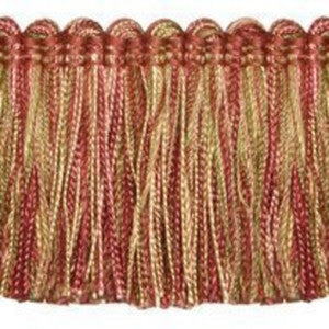 Countryside Brushed Fringe Coral by Europatex Fabric