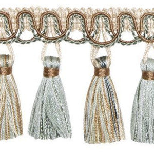 Countryside 2.5" Tassel Fringe Col. Surf by Europatex Fabric