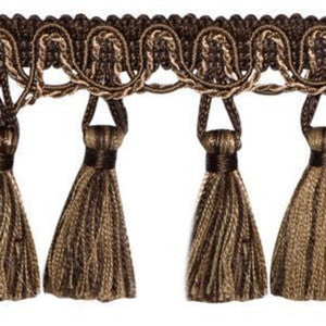 Countryside 2.5" Tassel Fringe Col. Wenge by Europatex Fabric