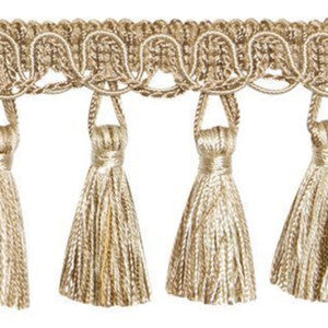 Countryside 2.5" Tassel Fringe Col. Winter Wheat by Europatex Fabric