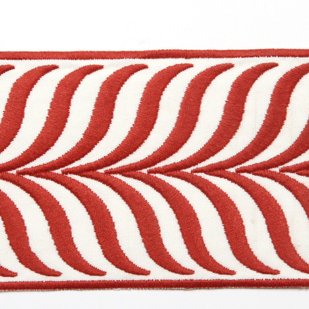 Crest Coral by Europatex Fabric Crest & Dimensions 100% Polyester 3.43 inches - Fabric Carolina -