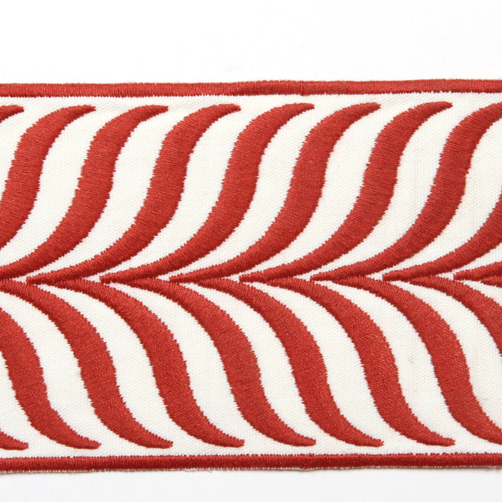 Crest Coral by Europatex Fabric Crest & Dimensions 100% Polyester 3.43 inches - Fabric Carolina -