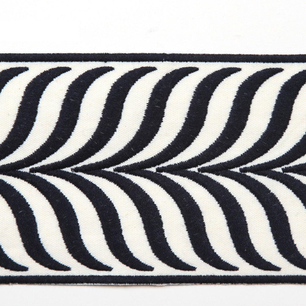 Crest Navy by Europatex Fabric Crest & Dimensions 100% Polyester 3.43 inches - Fabric Carolina -