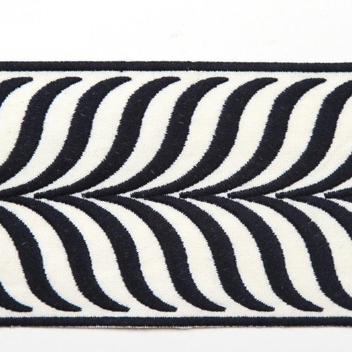 Crest Navy by Europatex Fabric Crest & Dimensions 100% Polyester 3.43 inches - Fabric Carolina -
