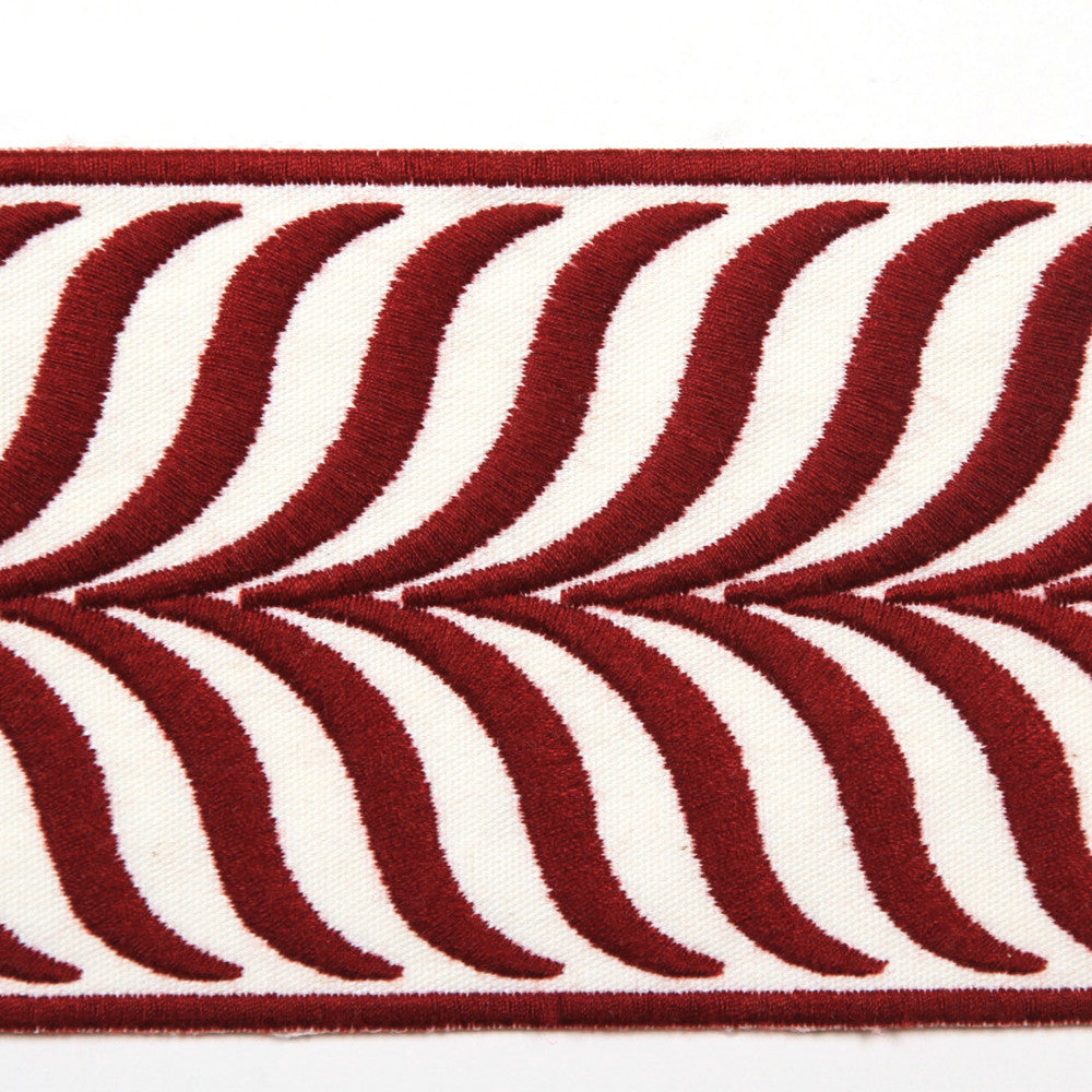 Crest Rouge by Europatex Fabric Crest & Dimensions 100% Polyester 3.43 inches - Fabric Carolina -