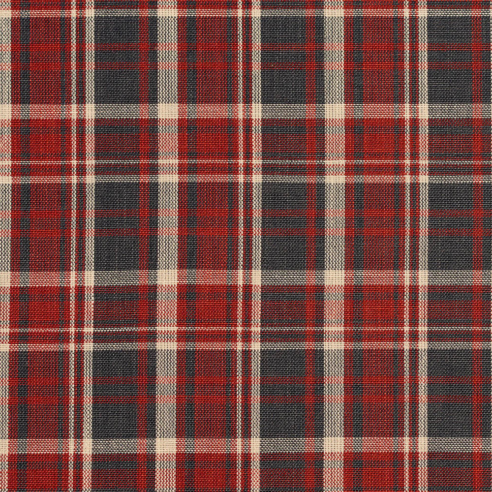 D101 Brick Plaid by Charlotte Fabric Clubhouse Collection 100% Woven Polyester Asia Exceeds 120,000 Wyzenbeek Rubs (Heavy Duty) Horizontal: 3.25" x Vertical: 3.5" 54 Inches - Fabric Carolina -