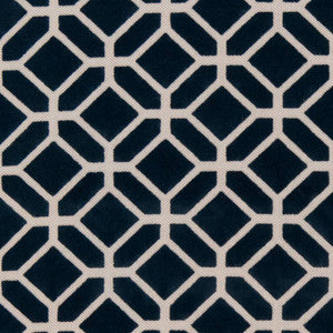 D1065 Navy Geometric by Charlotte Fabric