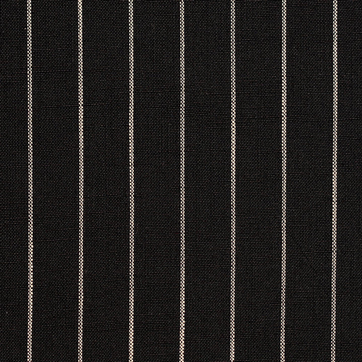 D110 Onyx Pinstripe by Charlotte Designer Fabric Clubhouse Collection 100% Woven Polyester Asia Exceeds 120,000 Wyzenbeek Rubs (Heavy Duty) Horizontal: 1" 54 Inches - Swanky Fabrics -