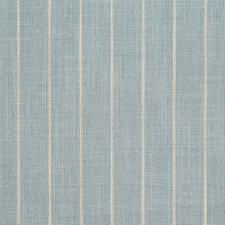 D111 Cornflower Pinstripe by Charlotte Designer Fabric Clubhouse Collection 100% Woven Polyester Asia Exceeds 120,000 Wyzenbeek Rubs (Heavy Duty) Horizontal: 1" 54 Inches - Swanky Fabrics -