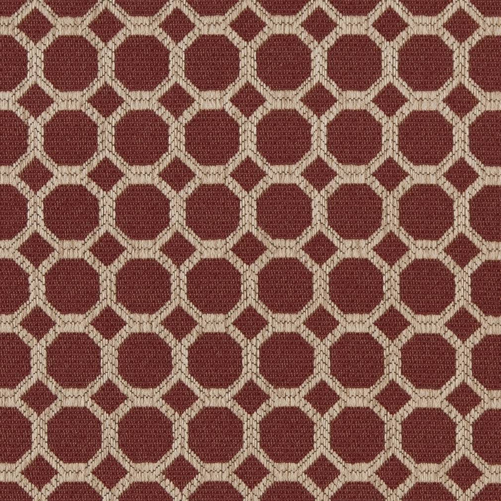 D1226 Burgundy Honeycomb by Charlotte Fabric Mid Century Textures 100% Woven Polyester Asia Exceeds 100,000 Wyzenbeek Rubs (Heavy Duty) </p><p>Repeat: Horizontal: 1.75" x Vertical: 1.75" 54 Inches - Fabric Carolina -