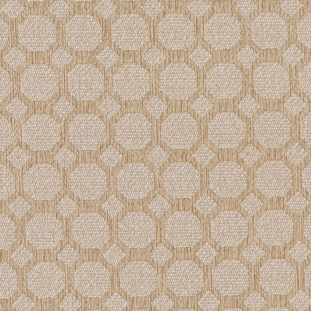 D1227 Cream Honeycomb by Charlotte Designer Fabric Mid Century Textures 100% Woven Polyester China Exceeds 100,000 Wyzenbeek Rubs (Heavy Duty) Horizontal 1.75" x Vertical 1.75" 54 Inches - Swanky Fabrics -