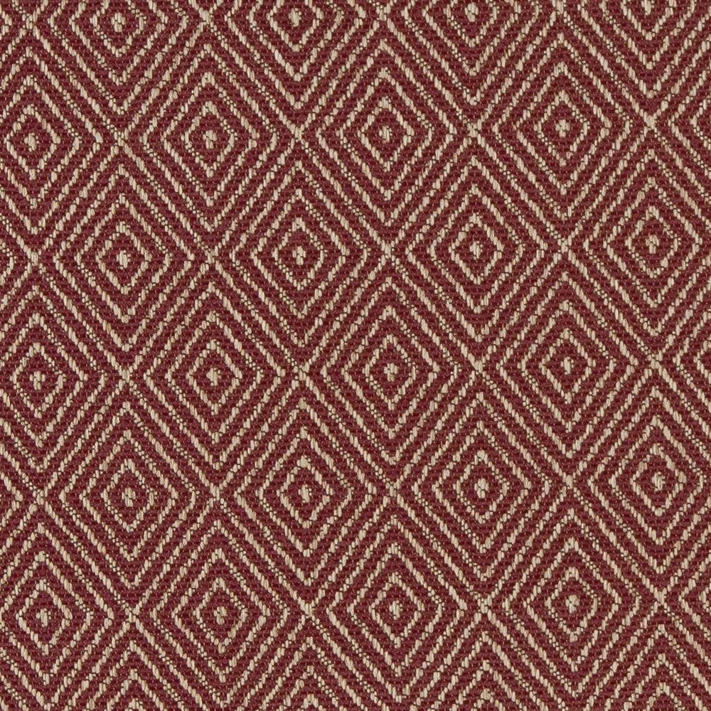 D1239 Burgundy Diamond by Charlotte Fabric Mid Century Textures 100% Woven Polyester Asia Exceeds 100,000 Wyzenbeek Rubs (Heavy Duty) </p><p>Repeat: Horizontal: 2.25" x Vertical: 3.25" 54 Inches - Fabric Carolina -