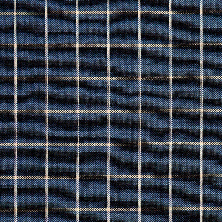 D127 Indigo Checkerboard by Charlotte Designer Fabric Clubhouse Collection 100% Woven Polyester Asia Exceeds 120,000 Wyzenbeek Rubs (Heavy Duty) Horizontal: 1" x Vertical: 1" 54 Inches - Swanky Fabrics -