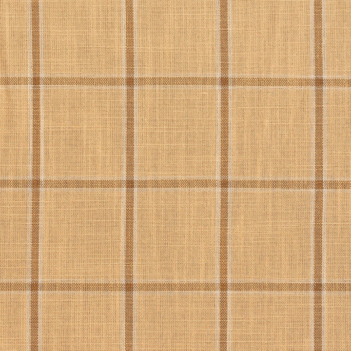 D135 Wheat Windowpane by Charlotte Designer Fabric Clubhouse Collection 100% Woven Polyester Asia Exceeds 120,000 Wyzenbeek Rubs (Heavy Duty) Horizontal: 2.75" x Vertical: 2.75" 54 Inches - Swanky Fabrics -