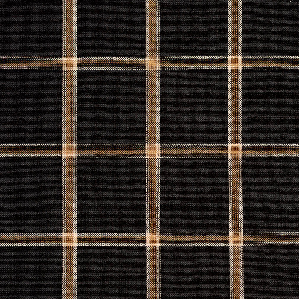 D138 Onyx Windowpane by Charlotte Designer Fabric Clubhouse Collection 100% Woven Polyester Asia Exceeds 120,000 Wyzenbeek Rubs (Heavy Duty) Horizontal: 2.75" x Vertical: 2.75" 54 Inches - Swanky Fabrics -