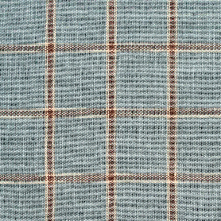 D139 Cornflower Windowpane by Charlotte Fabric Clubhouse Collection 100% Woven Polyester Asia Exceeds 120,000 Wyzenbeek Rubs (Heavy Duty) Horizontal: 2.75" x Vertical: 2.75" 54 Inches - Fabric Carolina -