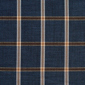 D141 Indigo Windowpane by Charlotte Fabric
