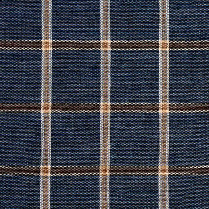 D141 Indigo Windowpane by Charlotte Fabric Clubhouse Collection 100% Woven Polyester Asia Exceeds 120,000 Wyzenbeek Rubs (Heavy Duty) Horizontal: 2.75" x Vertical: 2.75" 54 Inches - Fabric Carolina -