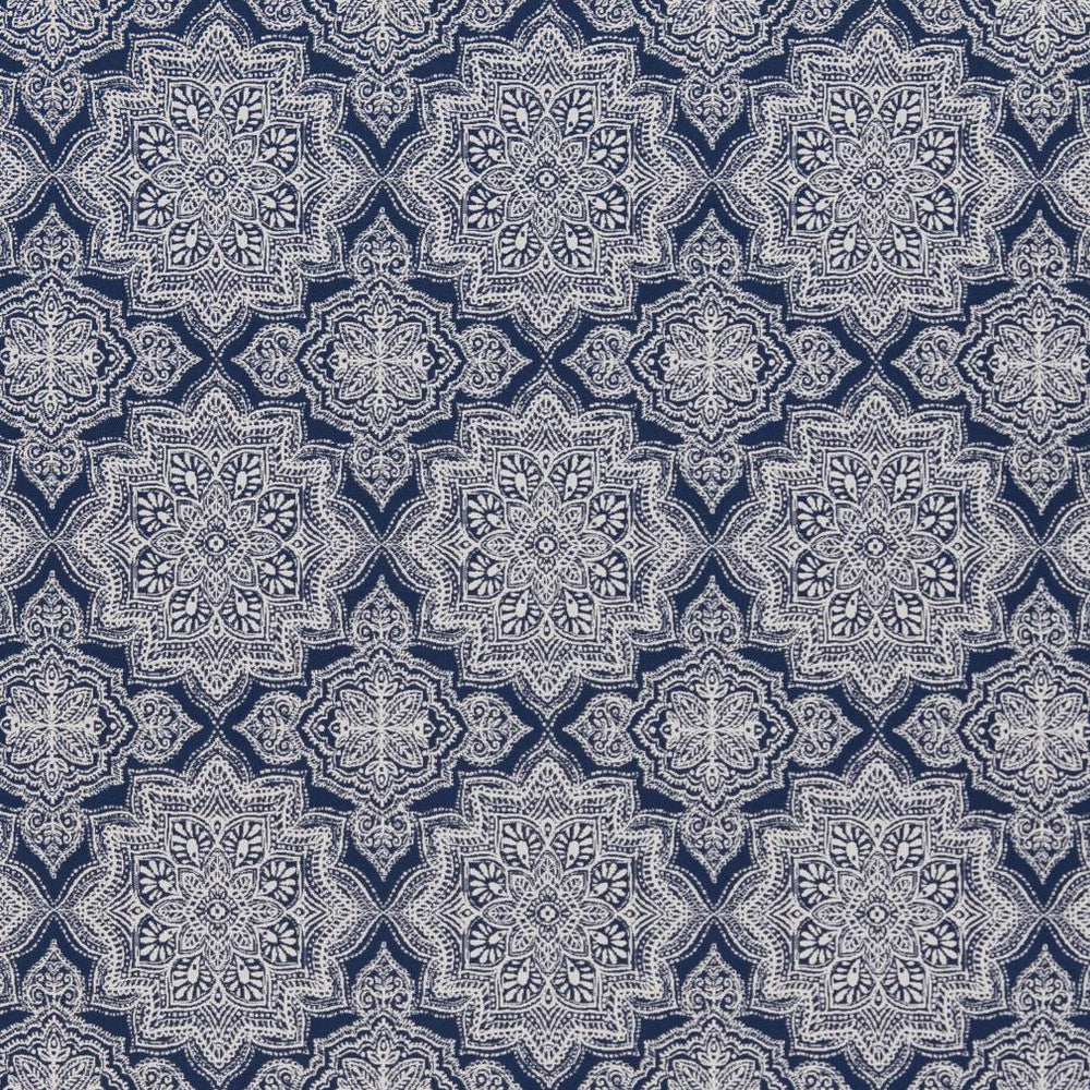 D1433 Indigo Mandala by Charlotte Fabric Vibrant Wovens 100% Polypropylene Europe Exceeds 100,000 Wyzenbeek Rubs (Heavy Duty) </p><p>Repeat: Horizontal: 6" x Vertical: 7" 54 Inches - Fabric Carolina -