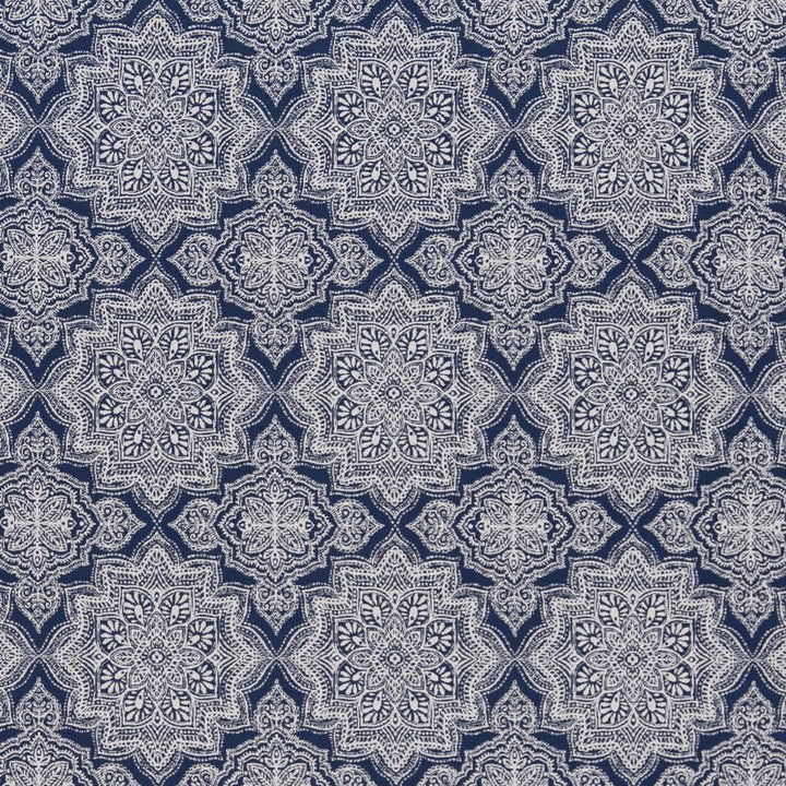 D1433 Indigo Mandala by Charlotte Fabric Vibrant Wovens 100% Polypropylene Europe Exceeds 100,000 Wyzenbeek Rubs (Heavy Duty) </p><p>Repeat: Horizontal: 6" x Vertical: 7" 54 Inches - Fabric Carolina -