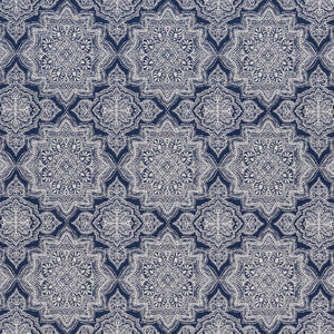 D1433 Indigo Mandala by Charlotte Fabric