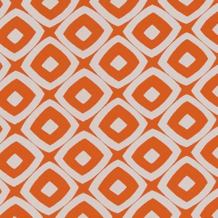D1457 Tangerine Mayan by Charlotte Designer Fabric Vibrant Wovens 100% Woven Polypropylene Europe Exceeds 100,000 Wyzenbeek Rubs (Heavy Duty) Horizontal 4.5" x Vertical 4" 54 Inches - Swanky Fabrics -