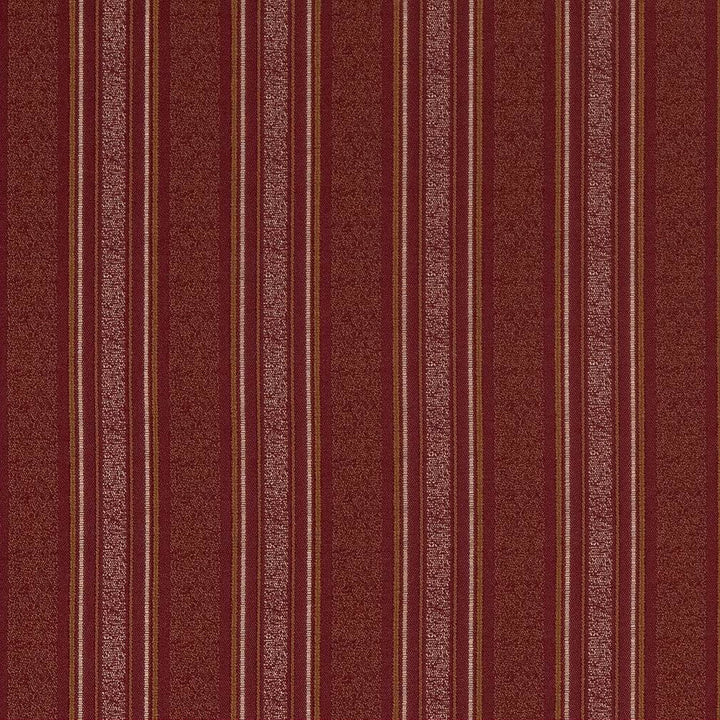 D1539 Merlot Stripe by Charlotte Designer Fabric Elegant Damasks 100% Woven Polyester Turkey Exceeds 50,000 Wyzenbeek Rubs (Heavy Duty) Horizontal 2.25" 54 Inches - Swanky Fabrics -