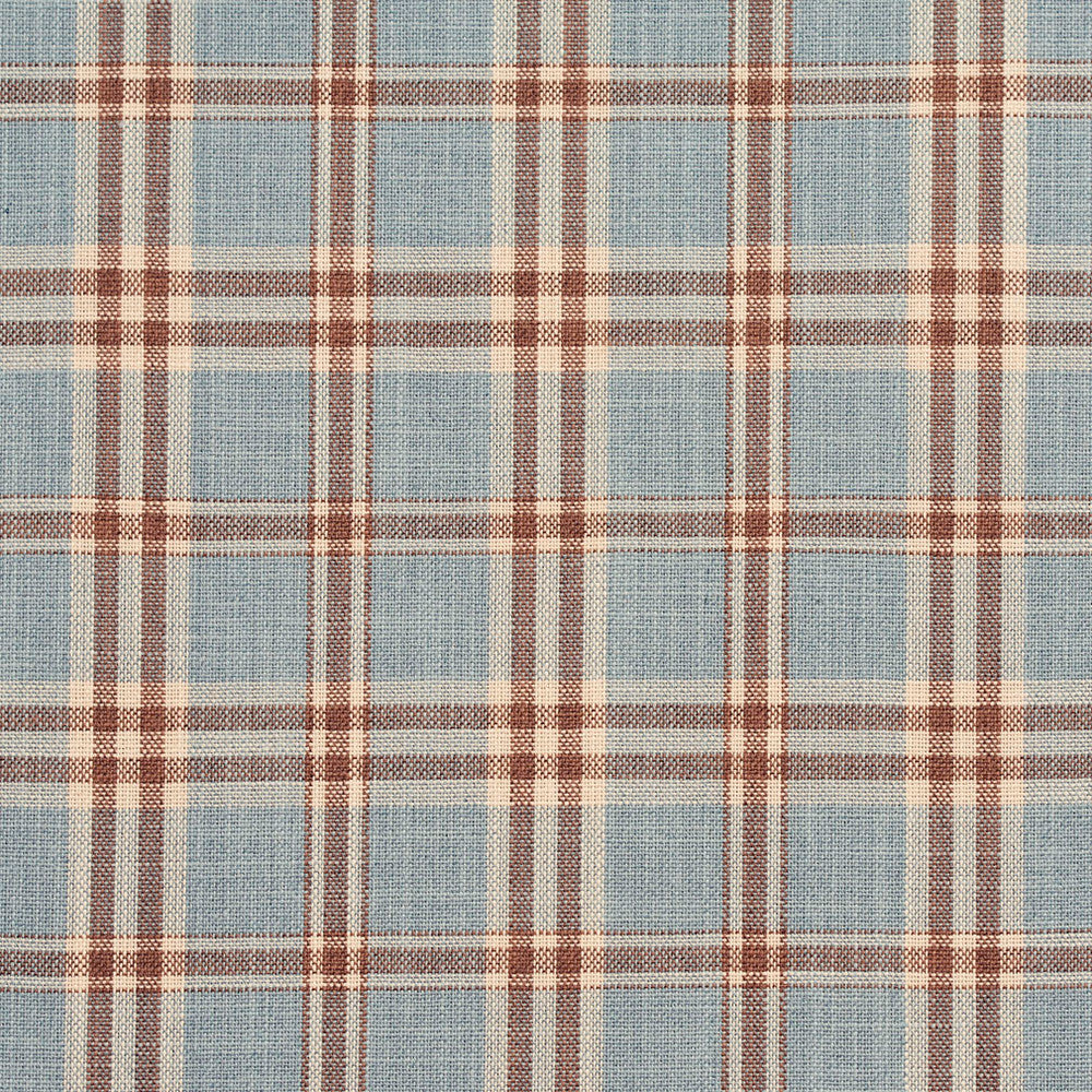 D153 Cornflower Tartan by Charlotte Fabric Clubhouse Collection 100% Woven Polyester Asia Exceeds 120,000 Wyzenbeek Rubs (Heavy Duty) Horizontal: 3.75" x Vertical: 3.75" 54 Inches - Fabric Carolina -