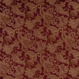 D1555 Merlot Paisley by Charlotte Fabric