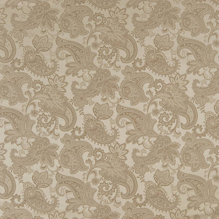 D1556 Champagne Paisley by Charlotte Designer Fabric Elegant Damasks 100% Woven Polyester Turkey Exceeds 50,000 Wyzenbeek Rubs (Heavy Duty) Horizontal 14" x Vertical 15" 54 Inches - Swanky Fabrics -