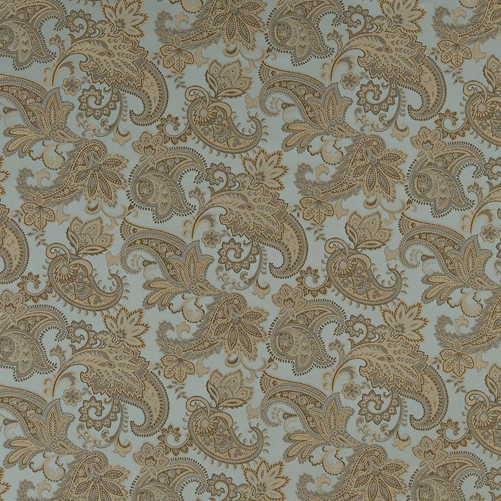 D1557 Seaglass Paisley by Charlotte Fabric Elegant Damasks 100% Woven Polyester Turkey Exceeds 50,000 Wyzenbeek Rubs (Heavy Duty) </p><p>Repeat: Horizontal: 14" x Vertical: 15" 54 Inches - Fabric Carolina -