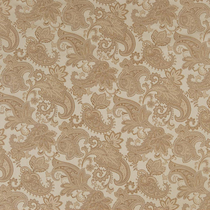 D1559 Parchment Paisley by Charlotte Designer Fabric Elegant Damasks 100% Woven Polyester Turkey Exceeds 50,000 Wyzenbeek Rubs (Heavy Duty) Horizontal 14" x Vertical 15" 54 Inches - Swanky Fabrics -