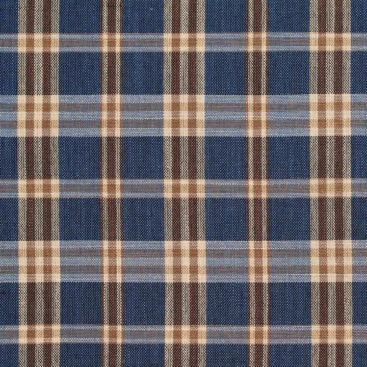 D155 Indigo Tartan by Charlotte Fabric Clubhouse Collection 100% Woven Polyester Asia Exceeds 120,000 Wyzenbeek Rubs (Heavy Duty) Horizontal: 3.75" x Vertical: 3.75" 54 Inches - Fabric Carolina -