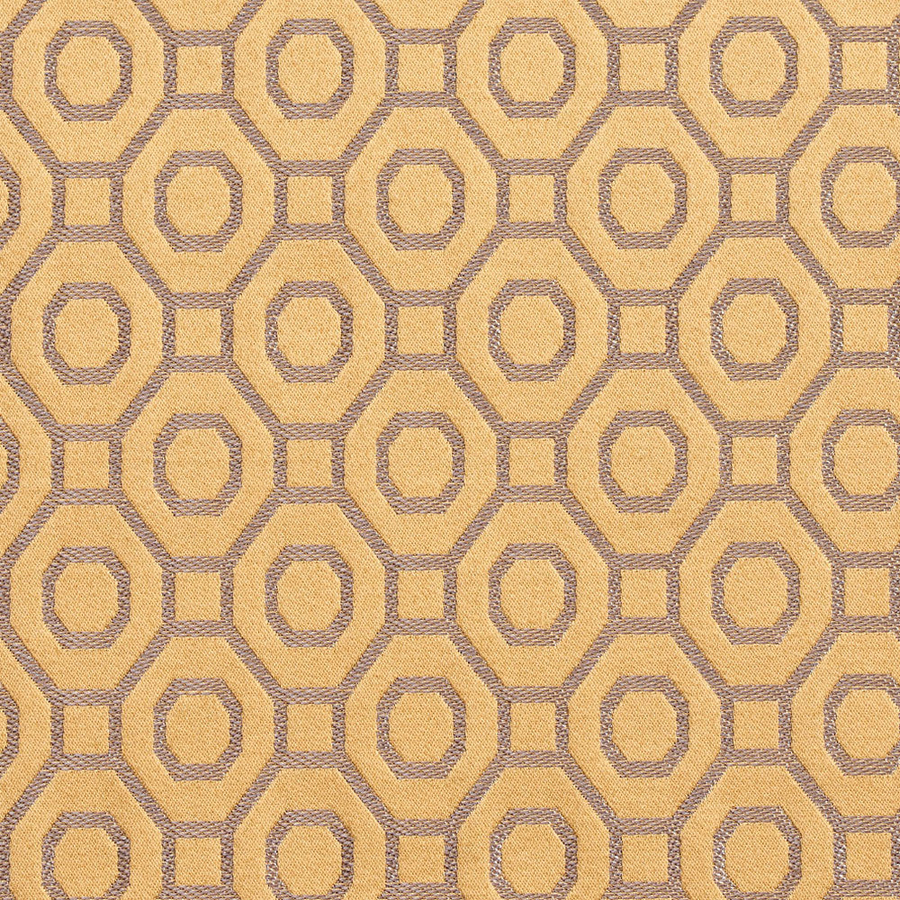 D166 Gold by Charlotte Designer Fabric Sateens 100% Woven Polyester Asia Exceeds 100,000 Wyzenbeek Rubs (Heavy Duty) Horizontal: 2" x Vertical: 2.25" 54 Inches - Swanky Fabrics -