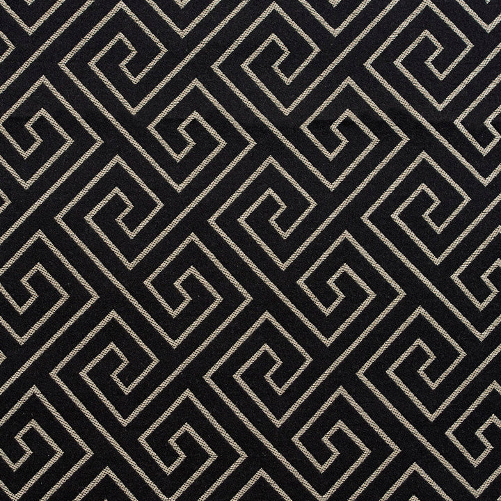 D171 Ebony Greek Key by Charlotte Fabric Sateens 100% Woven Polyester Asia Exceeds 100,000 Wyzenbeek Rubs (Heavy Duty) Horizontal: 3.5" x Vertical: 3.5" 54 Inches - Fabric Carolina -