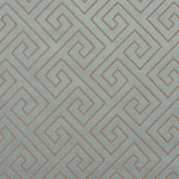 D174 Seamist Greek Key by Charlotte Designer Fabric Sateens 100% Woven Polyester Asia Exceeds 100,000 Wyzenbeek Rubs (Heavy Duty) </p><p>Repeat: Horizontal: 3.5" x Vertical: 3.5" 54 Inches - Swanky Fabrics -
