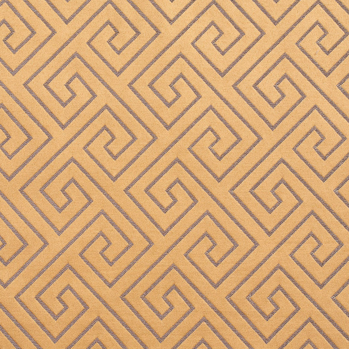D176 Gold Greek Key by Charlotte Fabric Sateens 100% Woven Polyester Asia Exceeds 100,000 Wyzenbeek Rubs (Heavy Duty) Horizontal: 3.5" x Vertical: 3.5" 54 Inches - Fabric Carolina -