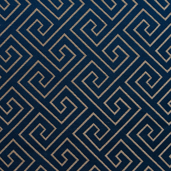 D179 Sapphire Greek Key by Charlotte Fabric Sateens 100% Woven Polyester Asia Exceeds 100,000 Wyzenbeek Rubs (Heavy Duty) </p><p>Repeat: Horizontal: 3.5" x Vertical: 3.5" 54 Inches - Fabric Carolina -