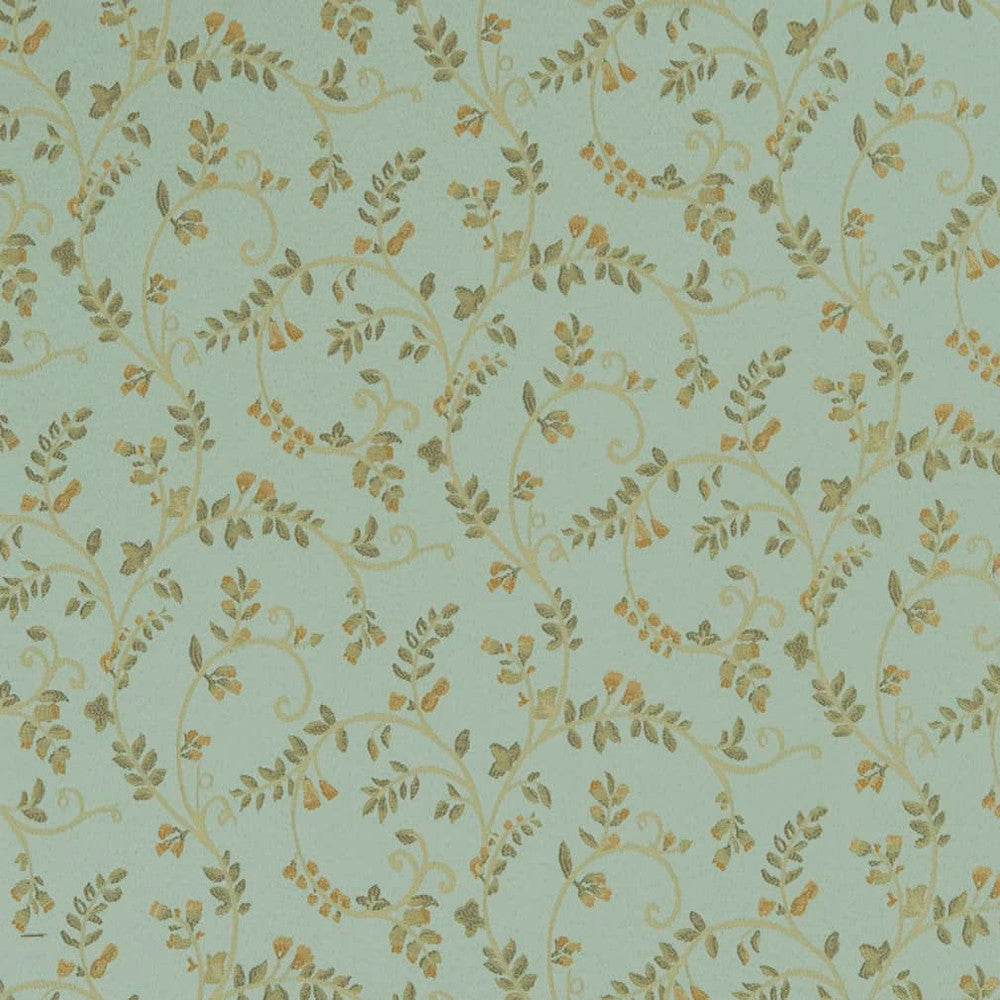 D1812 Mist Nicolette by Charlotte Designer Fabric Vintage Elegance 100% Woven Polyester Asia Exceeds 120,000 Wyzenbeek Rubs (Heavy Duty) </p><p>Repeat: Horizontal: 15" x Vertical: 9" 54 Inches - Swanky Fabrics -