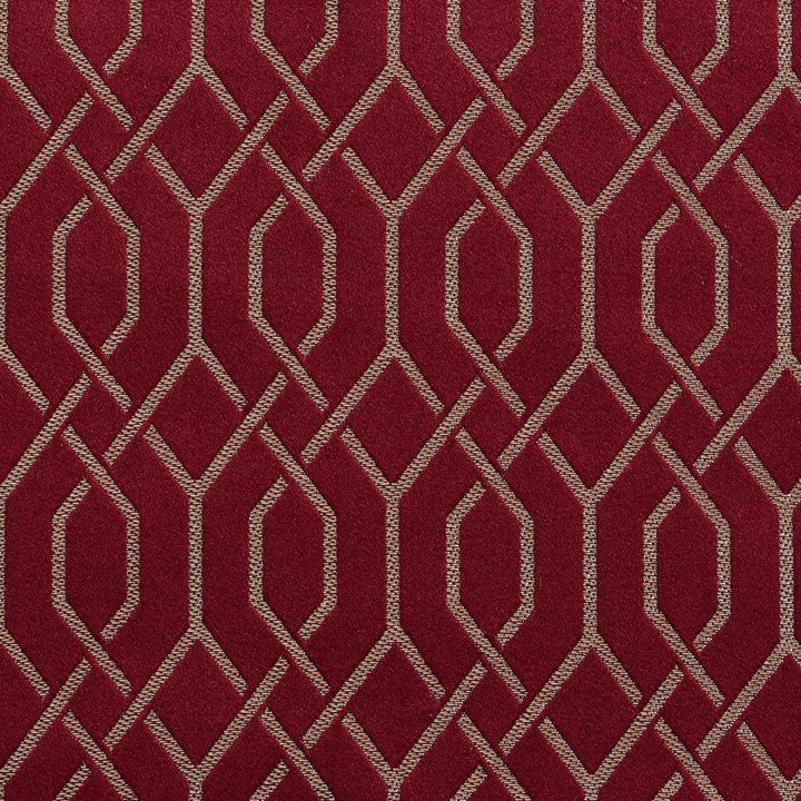 D182 Merlot Lattice by Charlotte Designer Fabric Sateens 100% Woven Polyester Asia Exceeds 100,000 Wyzenbeek Rubs (Heavy Duty) Horizontal: 2" x Vertical: 2.75" 54 Inches - Swanky Fabrics -