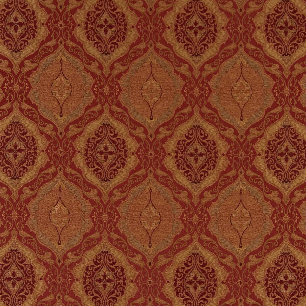 D1832 Sienna Antoinette by Charlotte Designer Fabric Vintage Elegance 100% Woven Polyester Asia Exceeds 120,000 Wyzenbeek Rubs (Heavy Duty) </p><p>Repeat: Horizontal: 7" x Vertical: 10" 54 Inches - Swanky Fabrics -