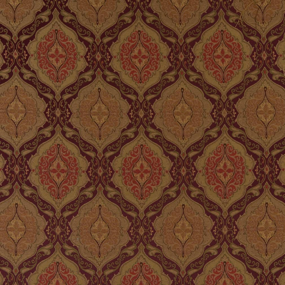 D1838 Aubergine Antoinette by Charlotte Designer Fabric Vintage Elegance 100% Woven Polyester Asia Exceeds 120,000 Wyzenbeek Rubs (Heavy Duty) </p><p>Repeat: Horizontal: 7" x Vertical: 10" 54 Inches - Swanky Fabrics -