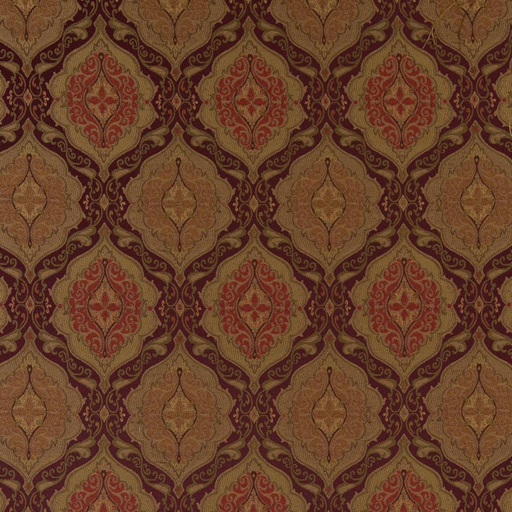 D1838 Aubergine Antoinette by Charlotte Designer Fabric Vintage Elegance 100% Woven Polyester Asia Exceeds 120,000 Wyzenbeek Rubs (Heavy Duty) </p><p>Repeat: Horizontal: 7" x Vertical: 10" 54 Inches - Swanky Fabrics -
