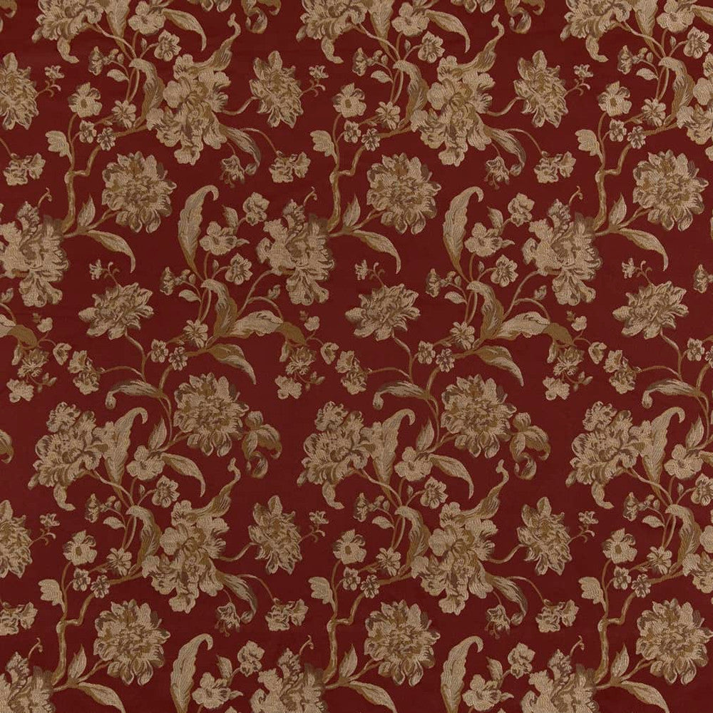 D1840 Currant Cecile by Charlotte Fabric Vintage Elegance 100% Woven Polyester Asia Exceeds 120,000 Wyzenbeek Rubs (Heavy Duty) </p><p>Repeat: Horizontal: 14.5" x Vertical: 24.5" 54 Inches - Fabric Carolina -