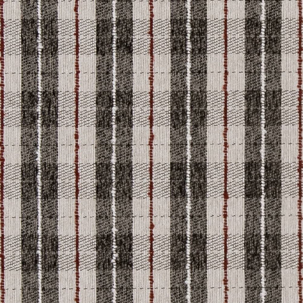 D1950 Pepper Plaid by Charlotte Designer Fabric Rustic Wovens 100% Polypropylene Made In USA Exceeds 30,000 Wyzenbeek Rubs (Heavy Duty) </p><p>Repeat: Horizontal: 2.5" x Vertical: 2.5" 54 Inches - Swanky Fabrics -