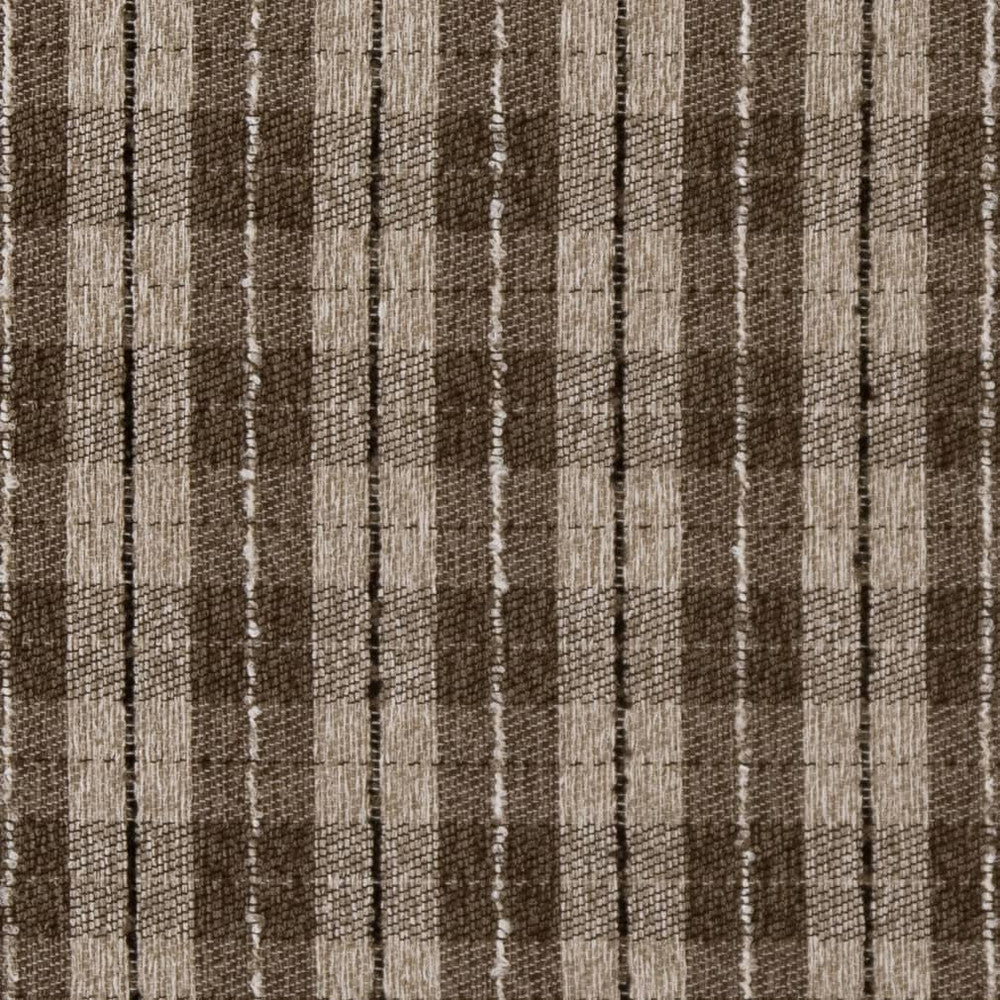 D1955 Cocoa Plaid by Charlotte Designer Fabric Rustic Wovens 100% Polypropylene Made In USA Exceeds 30,000 Wyzenbeek Rubs (Heavy Duty) </p><p>Repeat: Horizontal: 2.5" x Vertical: 2.5" 54 Inches - Swanky Fabrics -